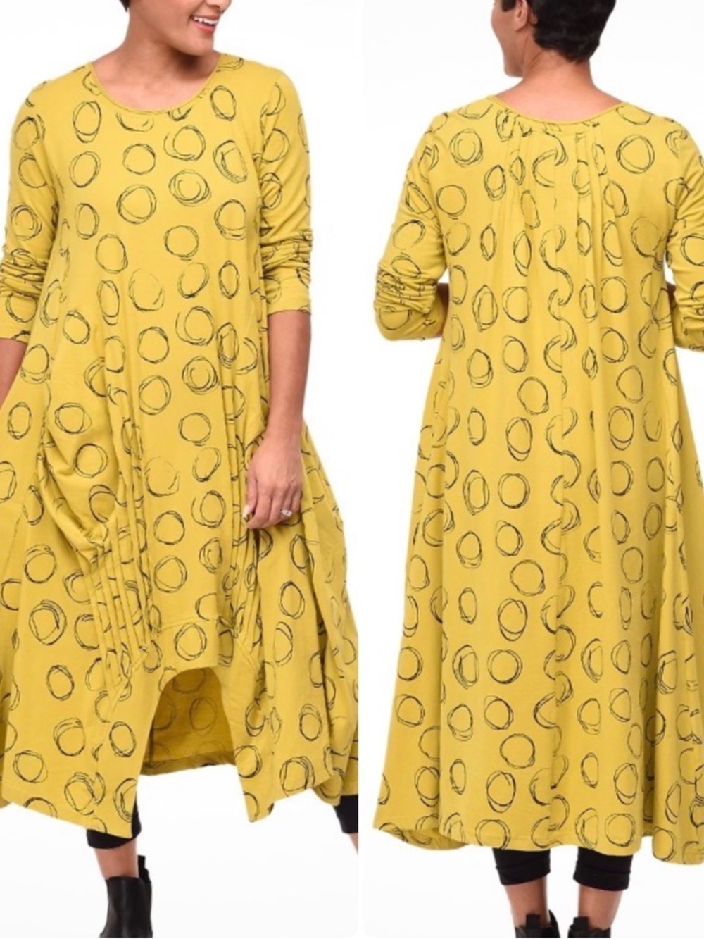 Snapdragon & Twig Lagenlook Oversized Maxi Jersey Knit Dress